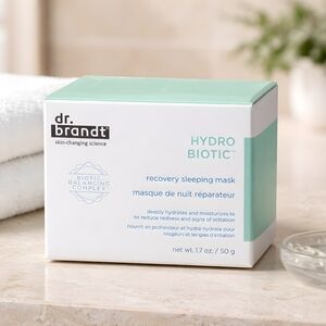 Dr. Brandt Hydro Biotic Recovery Sleeping Mask — Mint & White Packaging